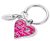 Love Pink Heart Keyring