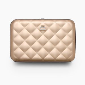 Ögon Designs Korttikotelo Quilted Button Smart Case Alumiini Naisten Kultainen 