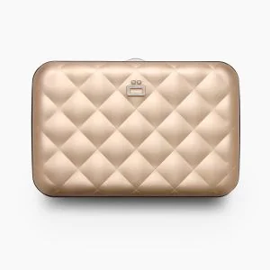 Ögon Designs Korttikotelo Quilted Button Smart Case Alumiini Naisten Kultainen 