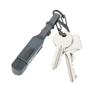 Karabiiniavaimenperä USB-C- ja Lightning-kaapelilla, 10 cm