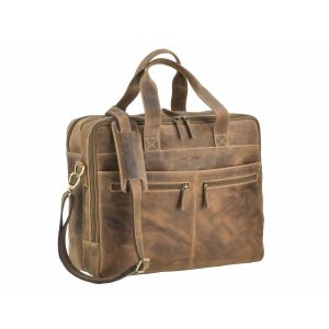 Greenburry 17” XL Nahkainen Läppärilaukku Vintage 