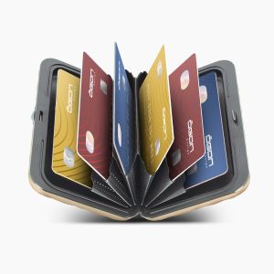 Ögon Designs Korttikotelo Quilted Button Alumiini Naisten Musta
